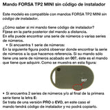 FORSA TP2 MINI código instalador