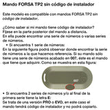 FORSA TP2 código instalador