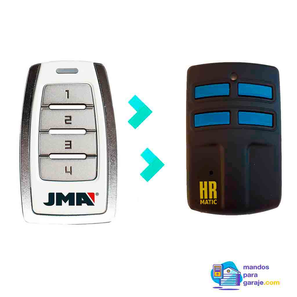 Mandos JMA: copiar mandos de puertas garaje a mandos JMA