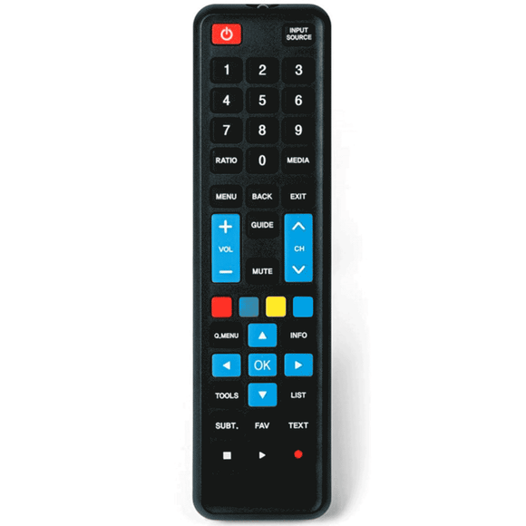 mando tv negro compatible con televisores smart tv samsung y lg