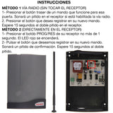 Instrucciones registro receptor mando ROPER NEO10